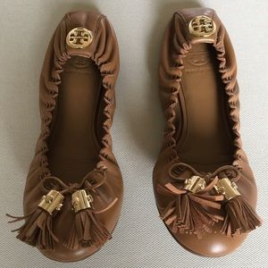 Tory Burch Camel Ballet Flats-Like New!-Size 5